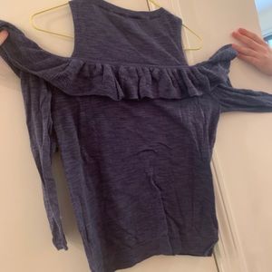 Cold shoulder long sleeve shirt